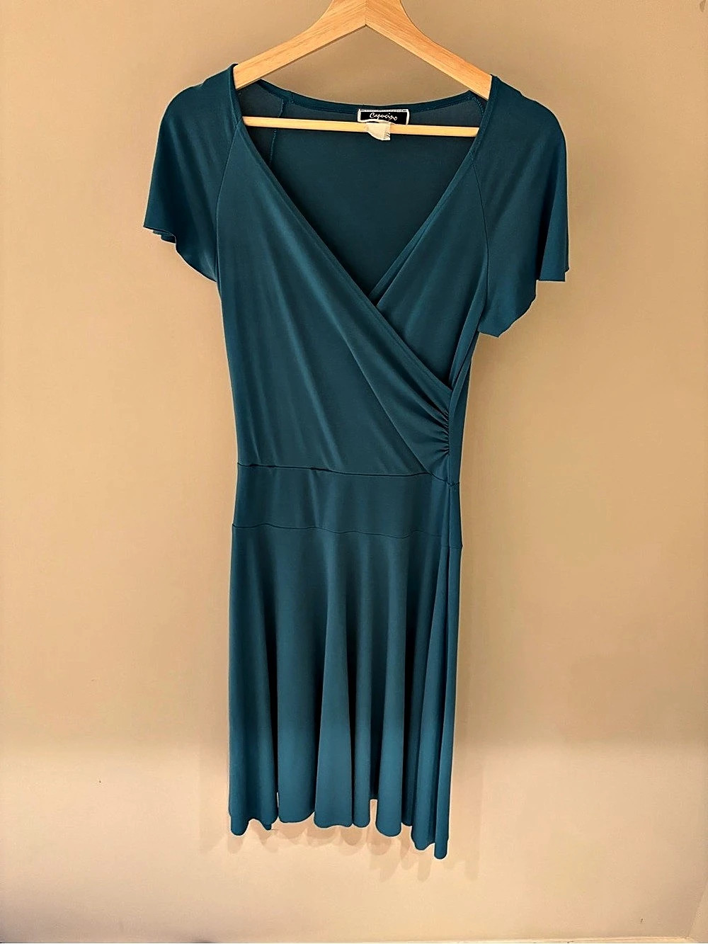 Capezio Blue Wrap Mini Dress